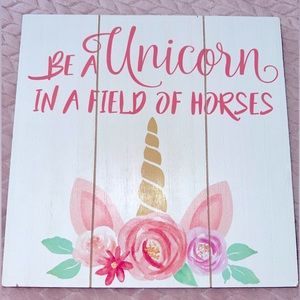 Cute Unicorn Girls Bedroom Decor Sign
